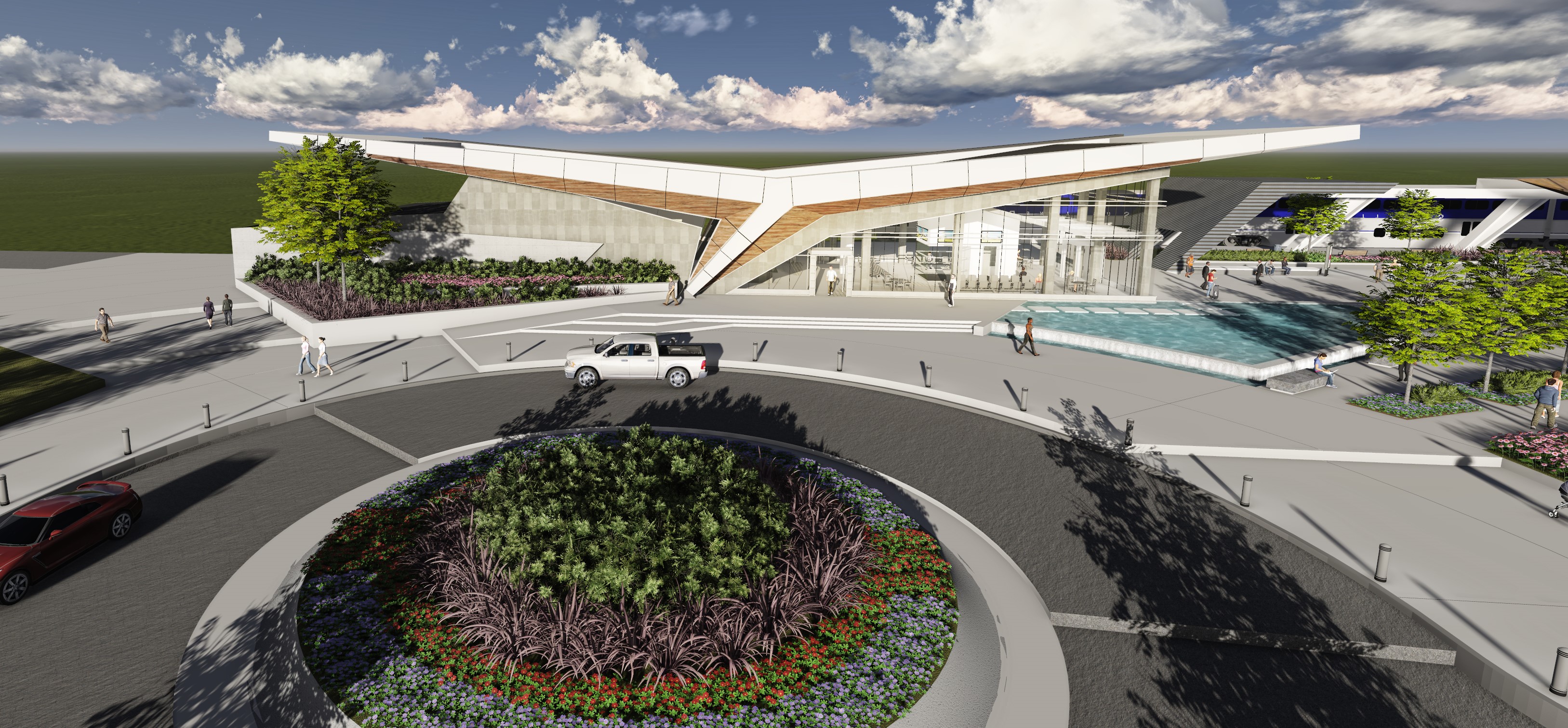 City, state break ground on new transportation center