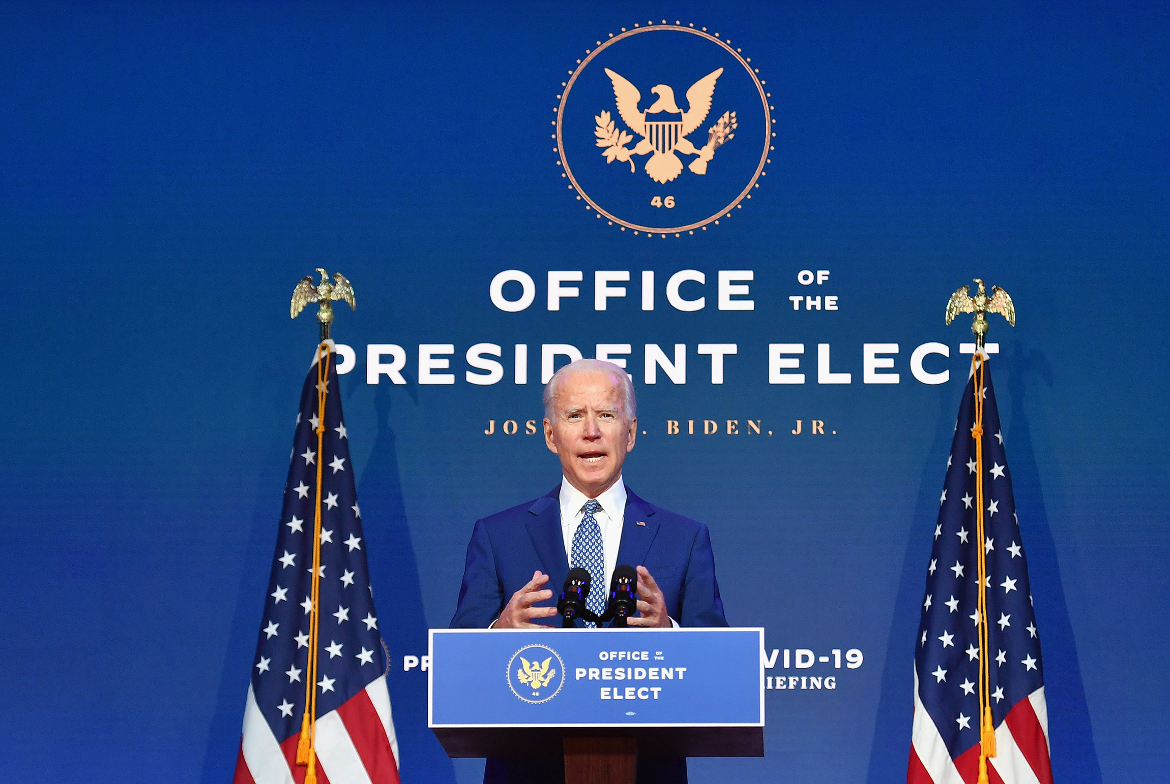 Biden delivers remarks on COVID-19 as Trump presses legal challenges