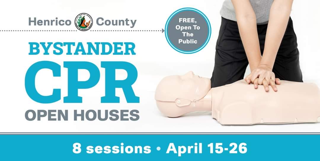 Henrico to offer free instruction on bystander CPR, AEDs